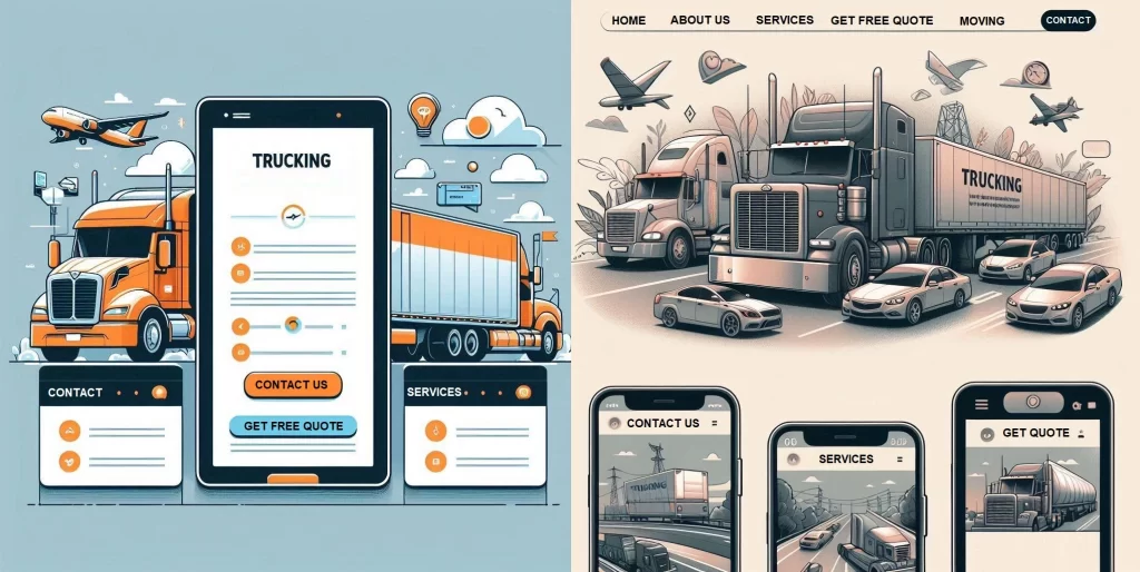 Easy Navigation Trucking website design