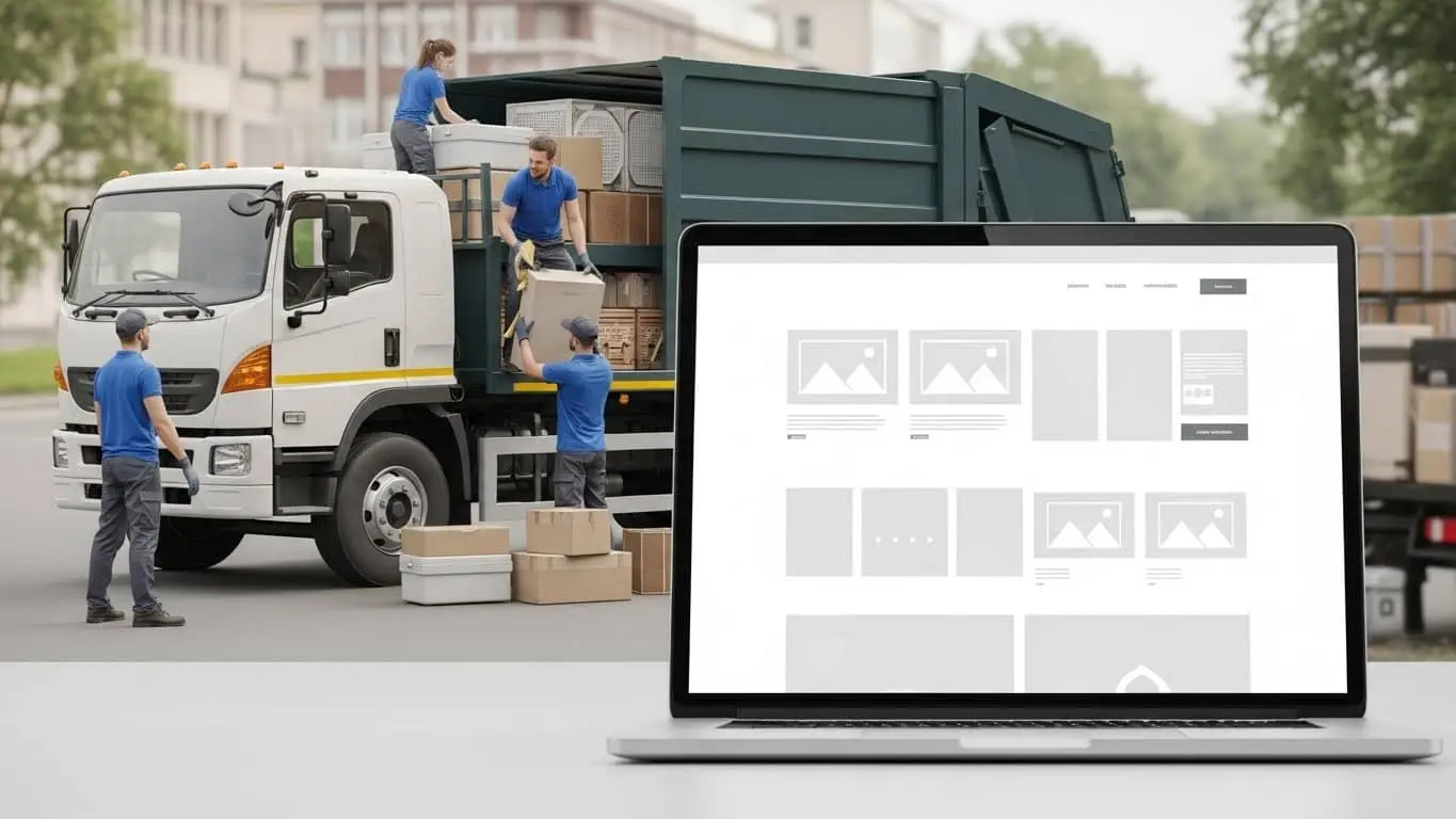 Custom junk removal website design by Top Branding Altimeter