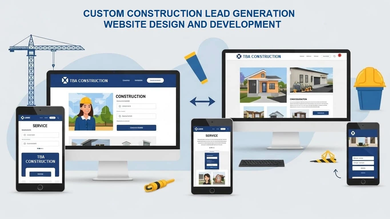 How can a custom construction website design drive lead generation