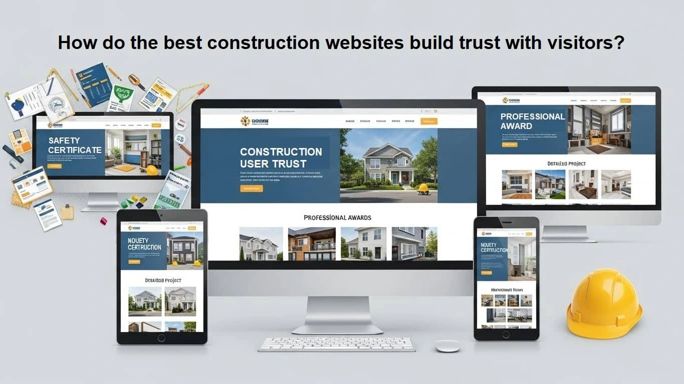 How do the best construction websites build trust with visitors