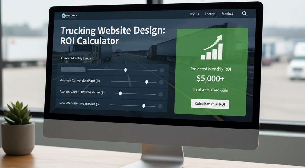 ROI calculator tool for trucking website design