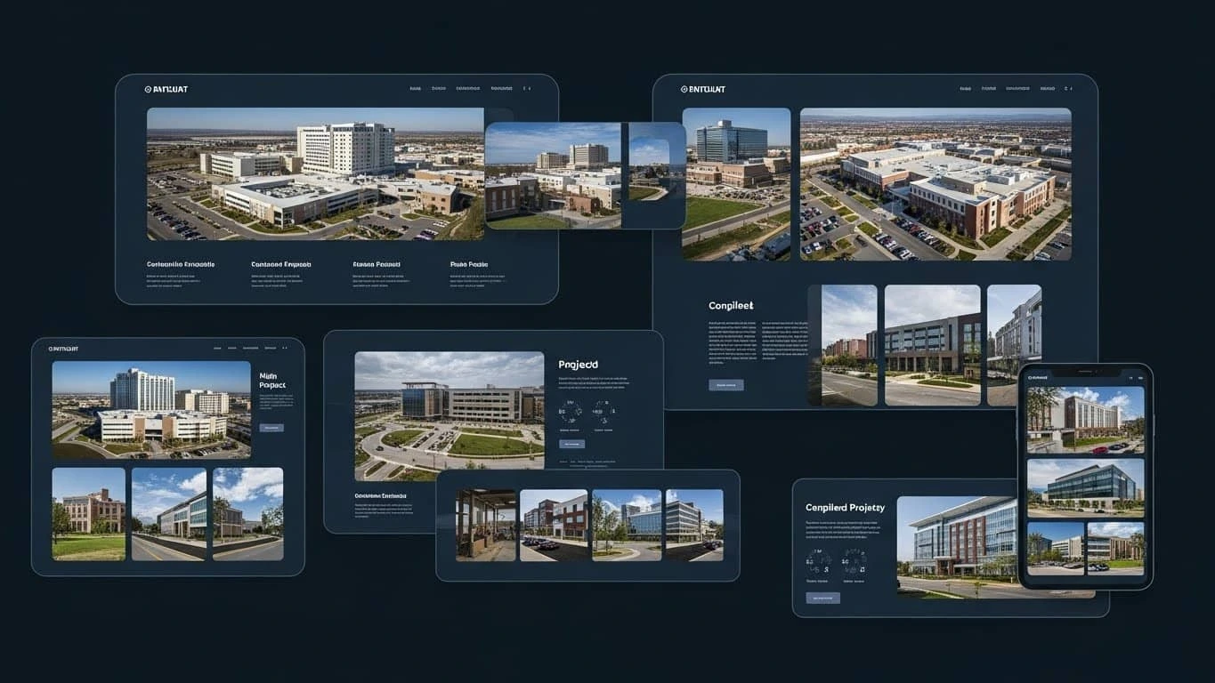 top construction website showcase high-stakes projects