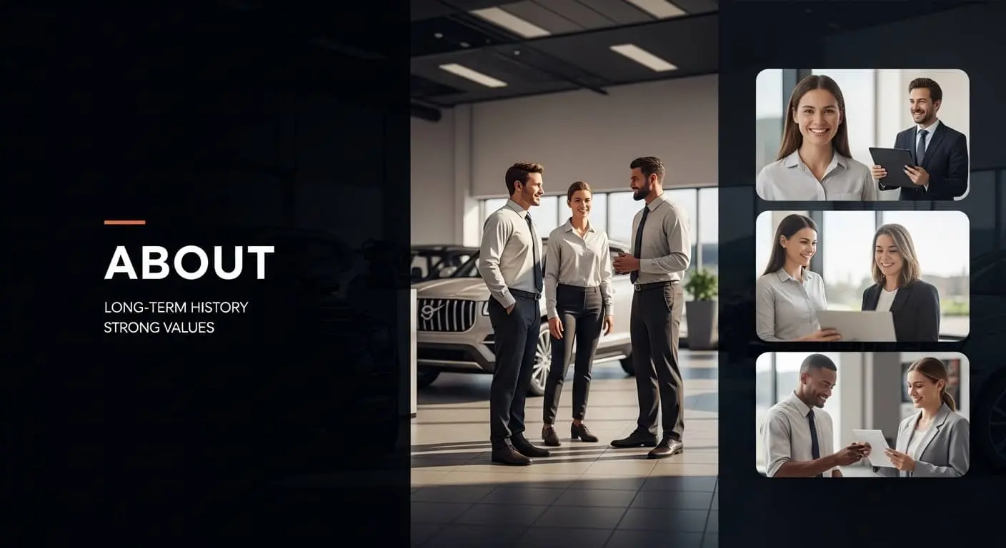 Car showroom website design About Section Car showroom website design About Section