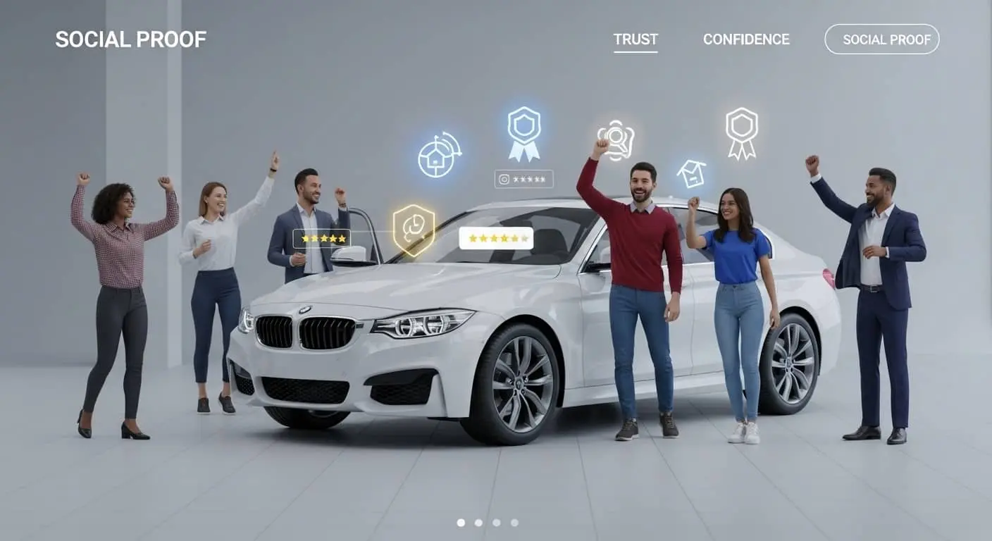 car website design and Social Proof car website design and Social Proof