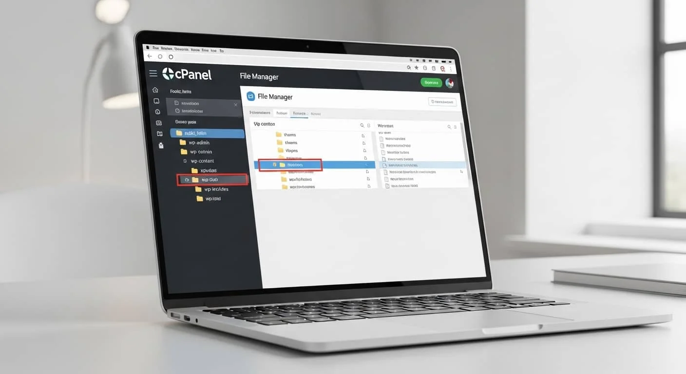 Access WordPress files via cPanel file manager FTP