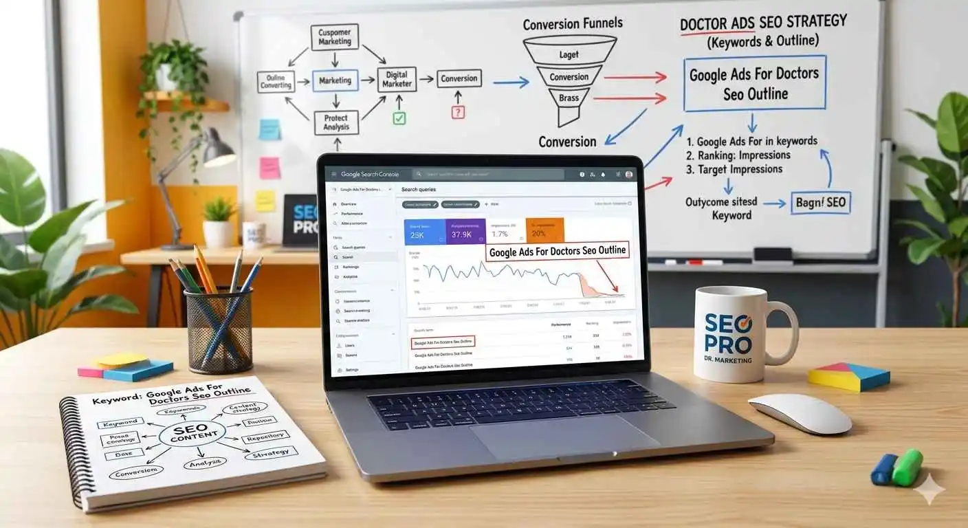 Google Ads For Doctors SEO Outline" strategy data.
