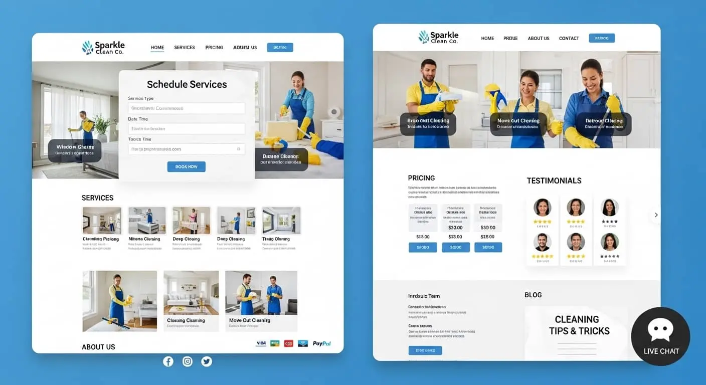 cleaning website design cleaning website design