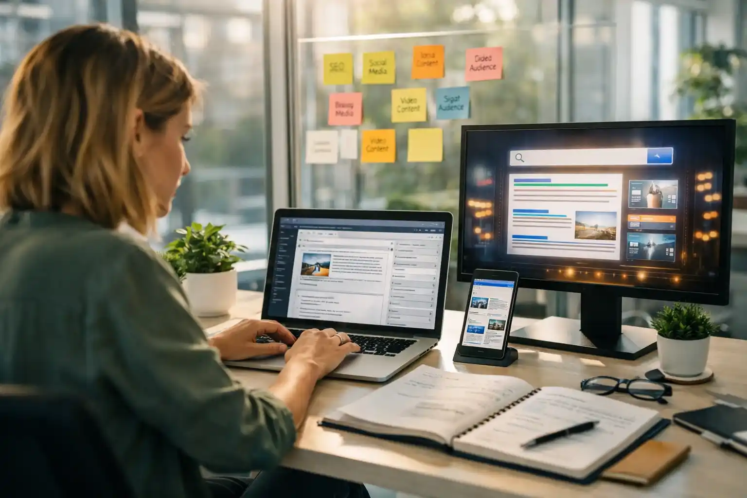 On-page SEO strategy focusing on keyword optimization and high-quality content.