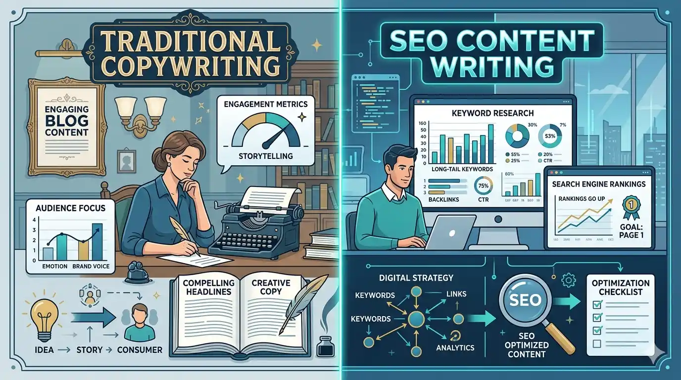 Difference between SEO writing and copywriting