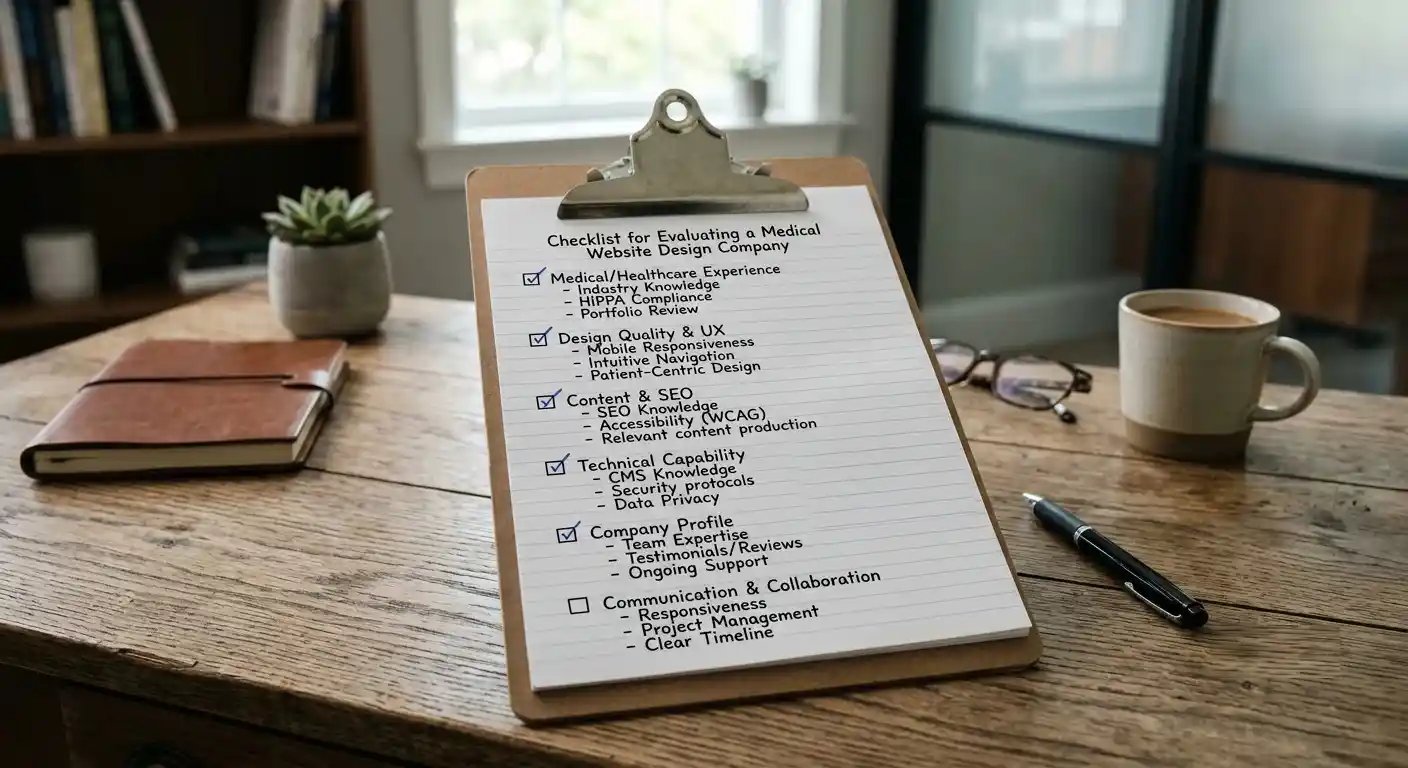 ophthalmology website design checklist for evaluating a medical website design company