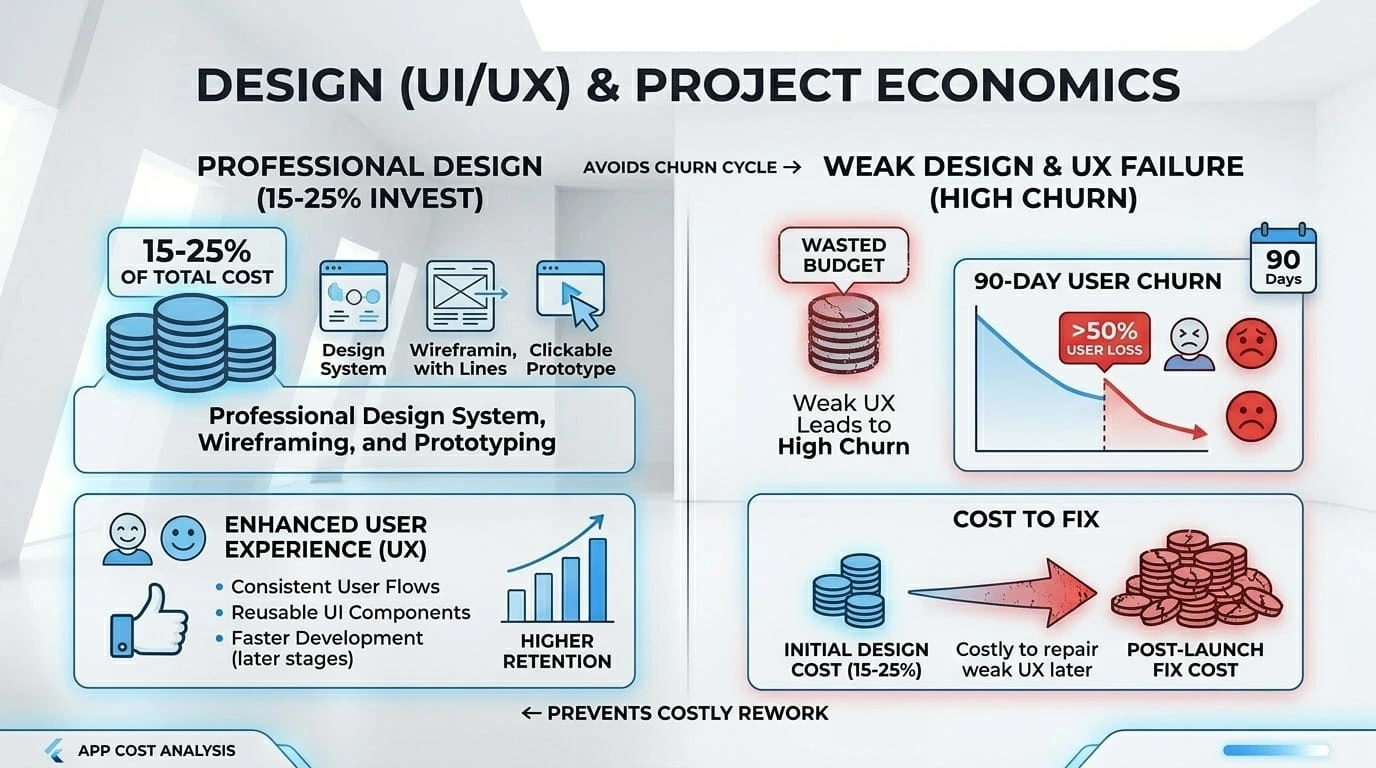 mobile app development cost comparing basic and complex apps design ui ux