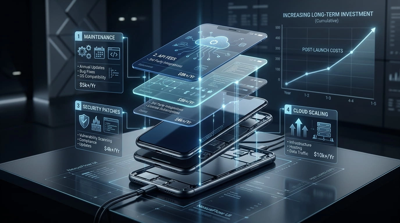 mobile app development cost exploded view of mobile costs