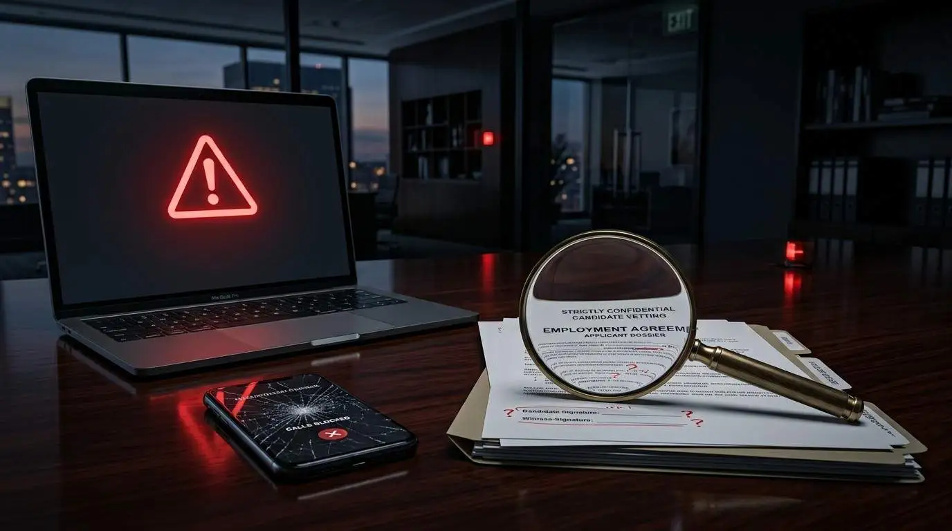 magnifying glass vetting document