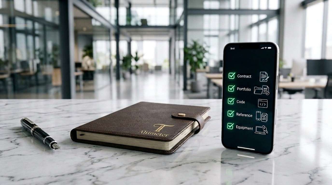 planner and smartphone on desk
