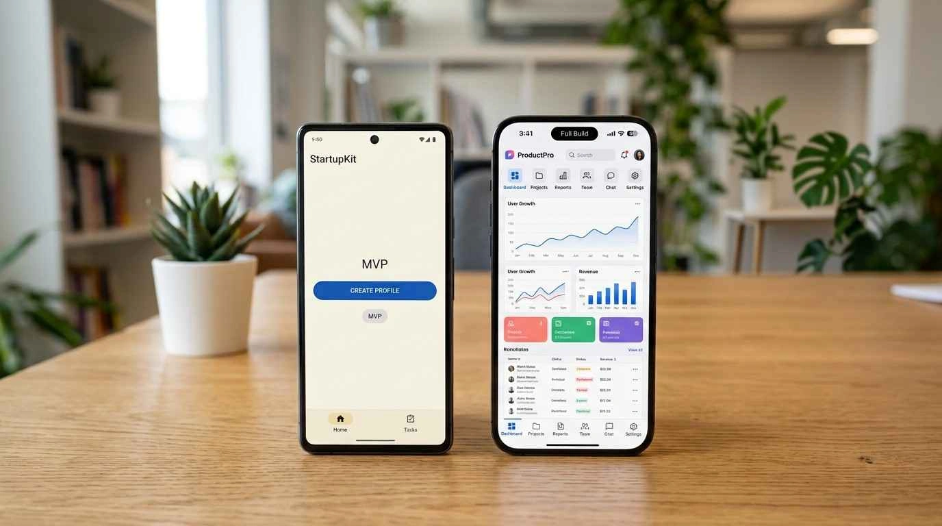startup mobile app development comparing