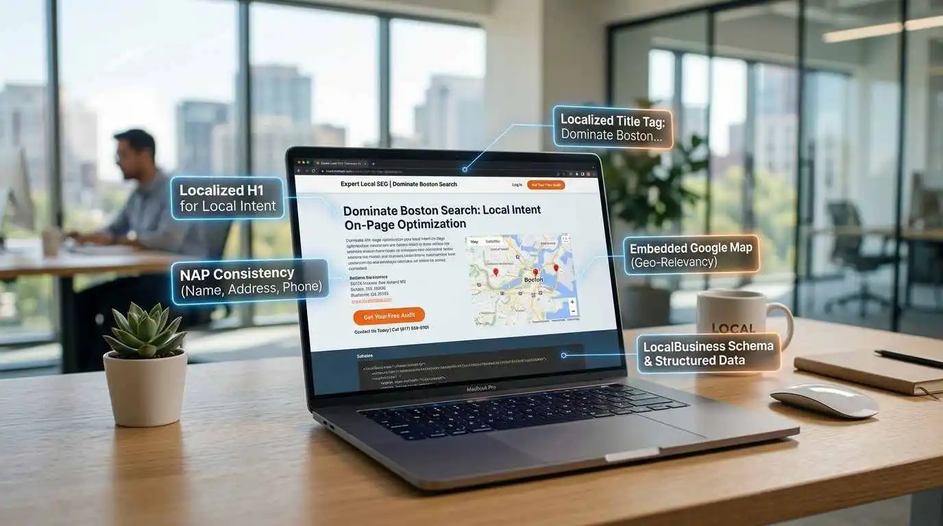 local seo for small business on-page optimization for local Intent